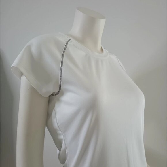 Champion Activewear White Short Sleeve Round Neck Running Pullover Tee Sizes S - Picture 2 of 11